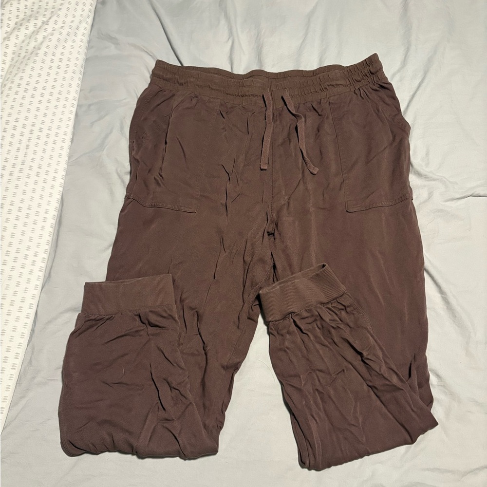 Splendid Brown Drawstring Joggers